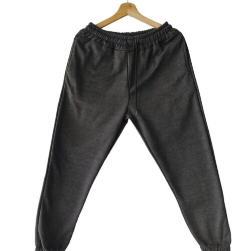 Jogger Dama Gris Oscuro M en algodón perchado con ajuste de cordón y resorte en cintura y bota