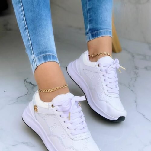 Tenis Deportivo para Mujer Estilo Gucci con diseño moderno y suela antideslizante