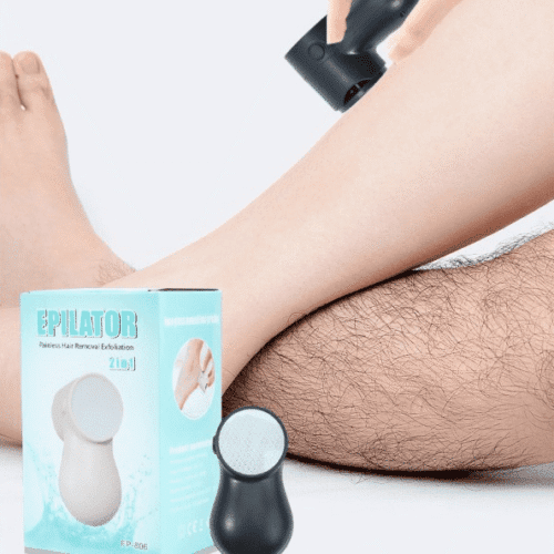 Depiladora eléctrica y pulidor de callos 2 en 1 para cuidado corporal y exfoliación de pies