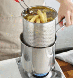 Olla Freidora con Canasta Escurridora de acero inoxidable 1.2L